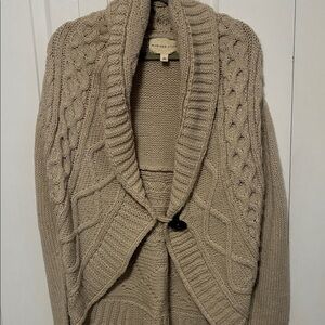 Madison Women's Cable Knit Cardigan - Beige